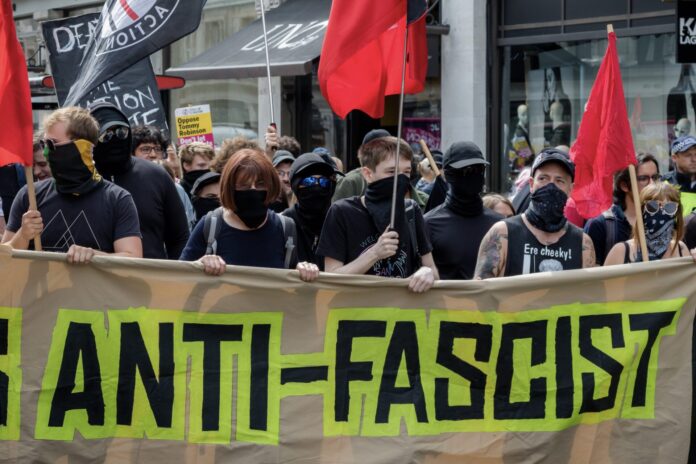 Anti fascist protests in London