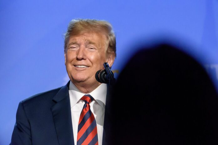 Press conference of Donald Trump, during NATO Summit 2018