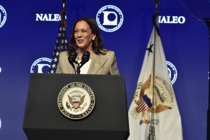 (NEW) Vice President of the United States Kamala Harris delivers remarks on the overturning of Roe V. Wade. June 24, 2022, Chicago, IL, USA