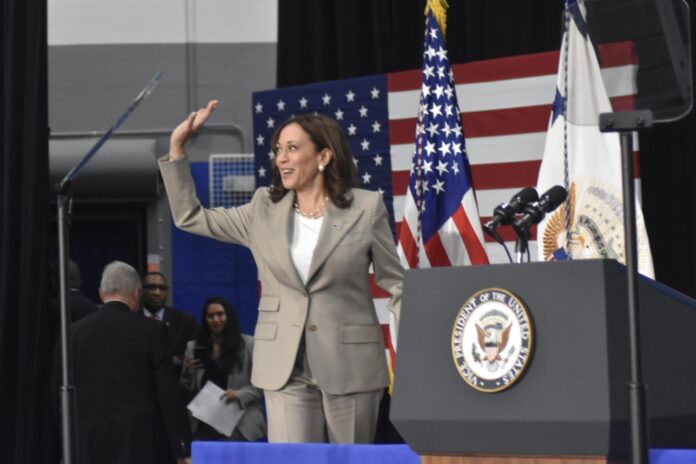 Vice President of the United States Kamala Harris delivers remarks on the overturning of Roe V. Wade