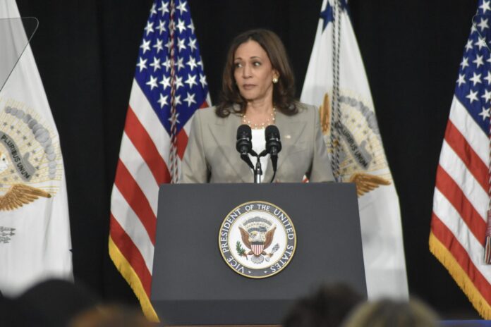 Vice President of the United States Kamala Harris delivers remarks on the overturning of Roe V. Wade