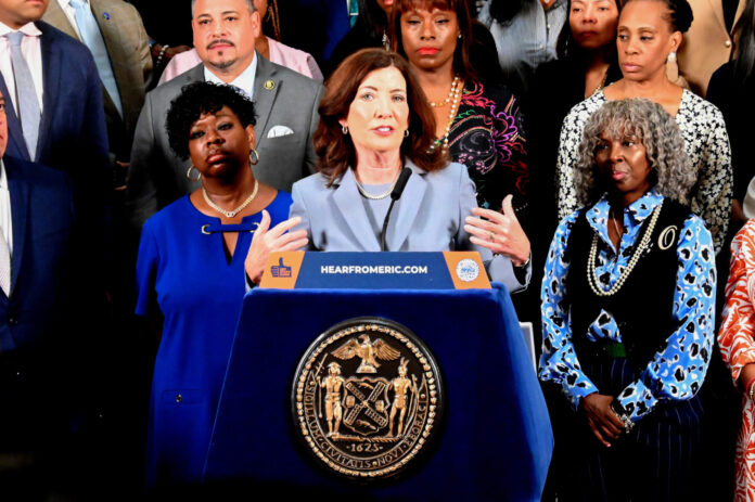 NYC Mayor Eric Adams with New York Governor, Kathy Hochul Speak on Public Safety issues.