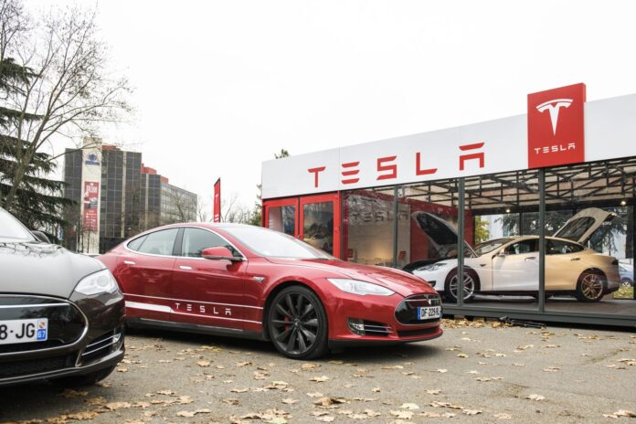 Tesla Motors dealership exterior facade