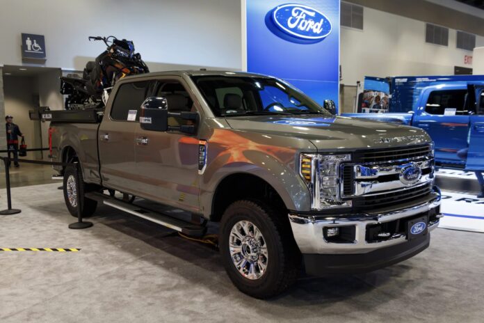 Vancouver, Canada - March 2019 : Ford F350, taken at 2019 Vancouver Auto Show