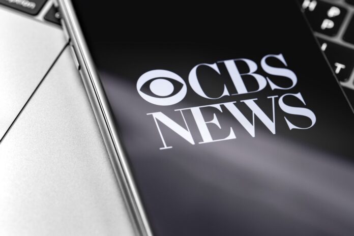 CBS NEWS logo on the screen smartphone. CBS NEWS is news division of the American television and radio company CBS. Moscow, Russia - September 24, 2019