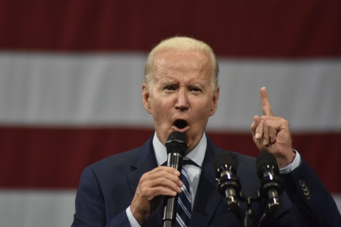 US President Joe Biden attends an event in the state of Pennsylvania